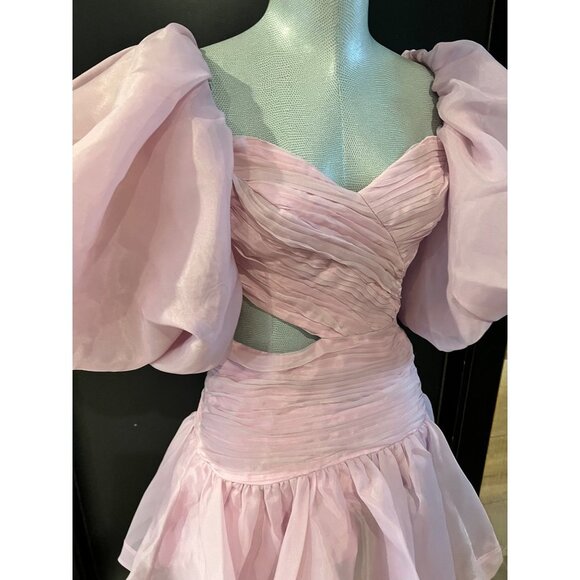 NWOT AJE Myriad Cut Out lilac Mini Dress size XXS - Picture 8 of 10